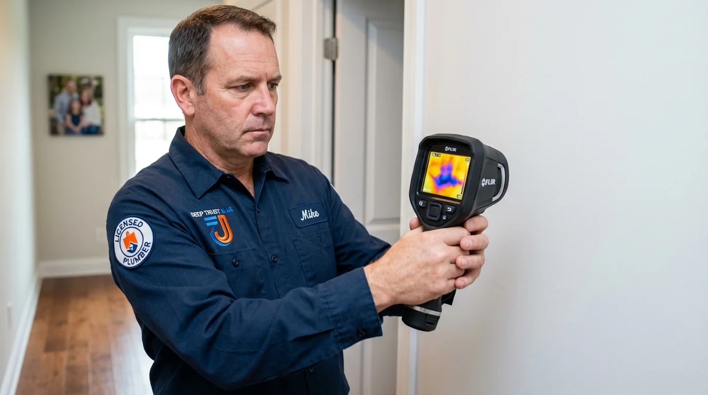 Thermal imaging leak detection by Johns Plumbing LLC in West Haven